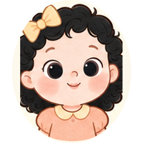 Malu, menina de cabelo cacheado preto com laço amarelo, sorrindo